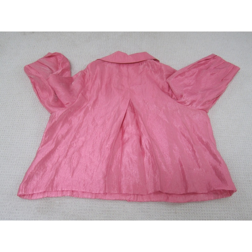 Ruby Rd. Vibrant Pink Button Down Blouse - Picture 4 of 7